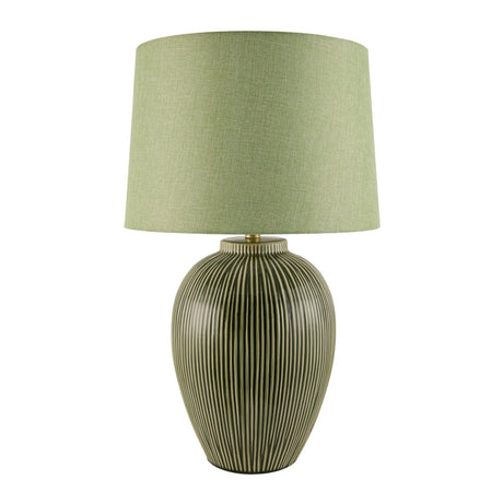 Modern European furniture - Hand-painted Green Ceramic Table Lamp - www.oroa.com