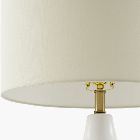 Modern European furniture - White Ceramic Table Lamp - www.oroa.com