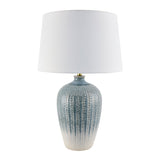 Modern European furniture - Two-Toned  Blue Ceramic Table Lamp - www.oroa.com