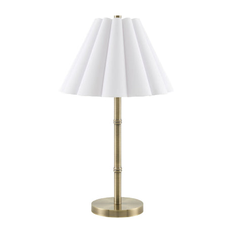 Modern European furniture - White Scalloped Linen Table Lamp - www.oroa.com
