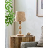 Modern European furniture - Seagrass Shade Rubberwood Table Lamp - www.oroa.com