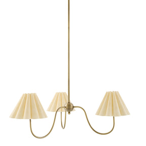 Modern European furniture - Pleated Linen 3-Light Chandelier - www.oroa.com