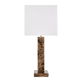 Modern European furniture - Square Brush Marble Table Lamp - www.oroa.com