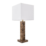 Modern European furniture - Square Brush Marble Table Lamp - www.oroa.com
