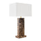 Modern European furniture - Rectangular Brushed Marble Table Lamp - www.oroa.com