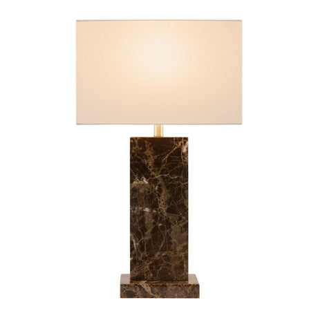 Modern European furniture - Rectangular Brushed Marble Table Lamp - www.oroa.com