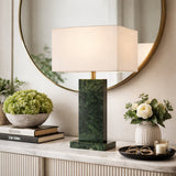 Modern European furniture - Rectangular Brushed Marble Table Lamp - www.oroa.com