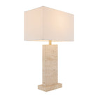 Modern European furniture - Rectangular Brushed Marble Table Lamp - www.oroa.com