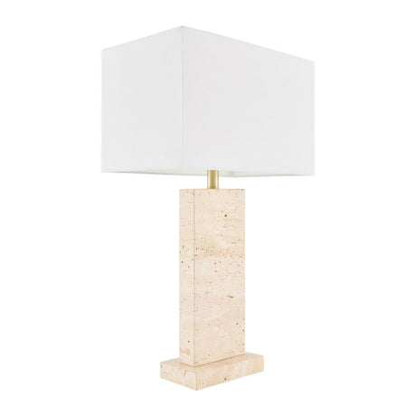 Modern European furniture - Rectangular Brushed Marble Table Lamp - www.oroa.com