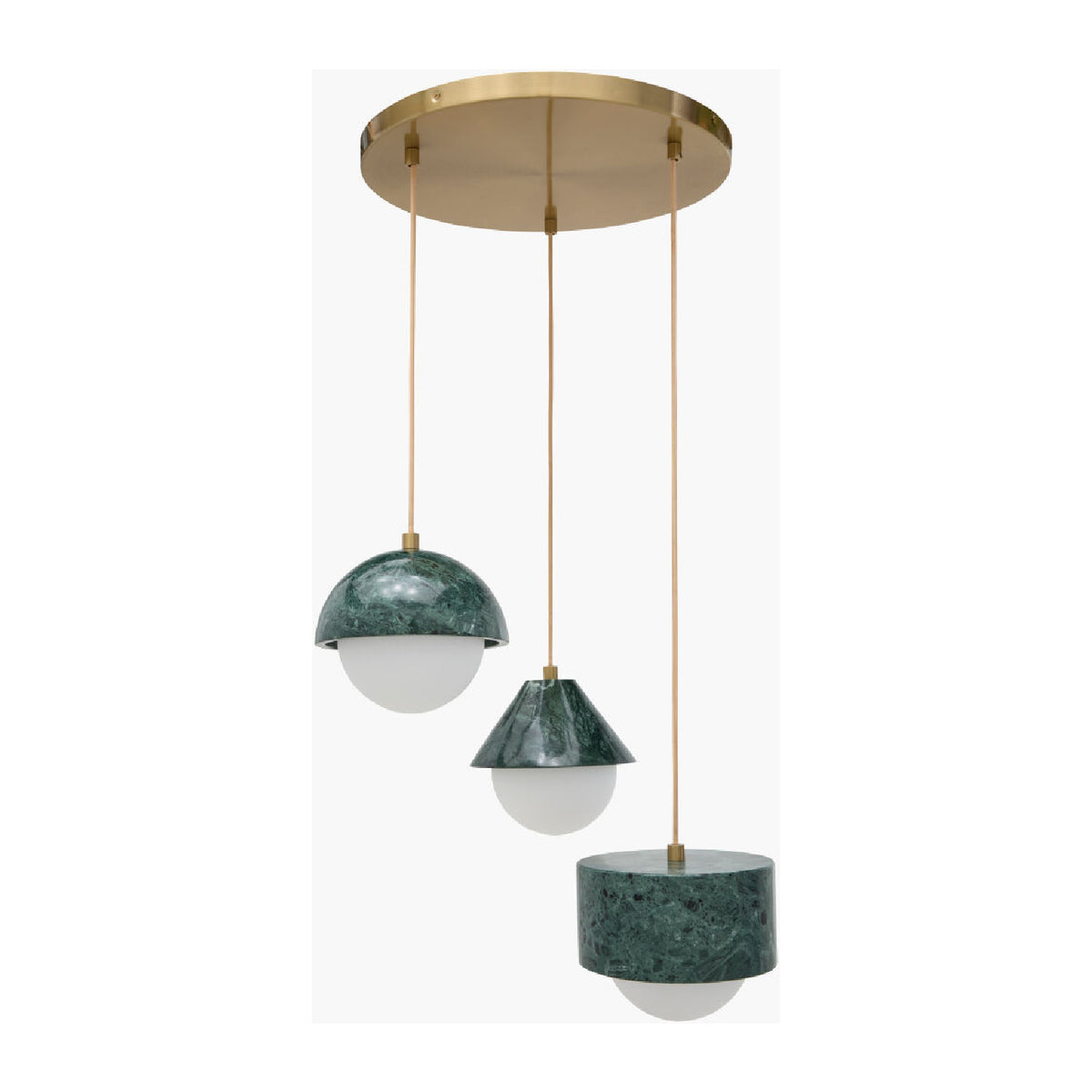 Stone Shade 3-Light Chandelier | Kuda Home Marzia - www.oroa.com