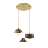 Stone Shade 3-Light Chandelier | Kuda Home Marzia - www.oroa.com