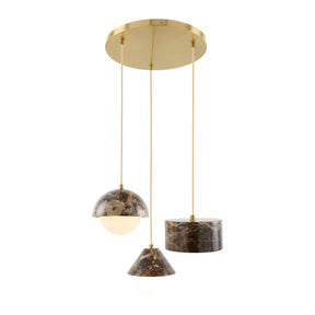 Stone Shade 3-Light Chandelier | Kuda Home Marzia - www.oroa.com