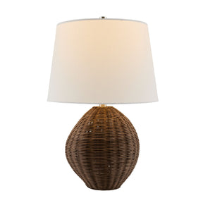 Modern European furniture - Painted Brown Rattan Table Lamp - www.oroa.com