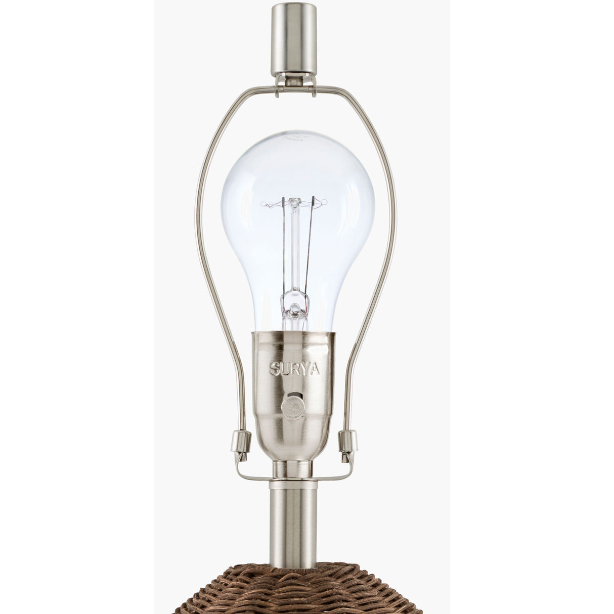   Painted Brown Rattan Table Lamp | Oroa.com