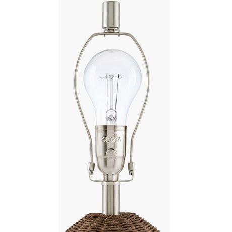 Modern European furniture - Painted Brown Rattan Table Lamp - www.oroa.com