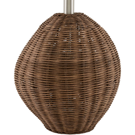 Modern European furniture - Painted Brown Rattan Table Lamp - www.oroa.com