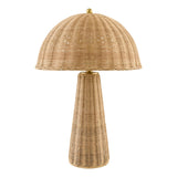 Modern European furniture - Dome Rattan Accent Table Lamp - www.oroa.com