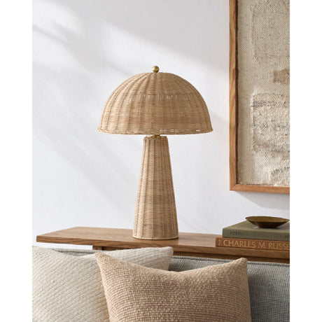 Modern European furniture - Dome Rattan Accent Table Lamp - www.oroa.com