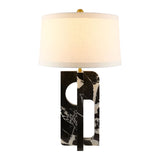 Modern European furniture - Geometrical Black Marble Table Lamp - www.oroa.com