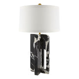 Modern European furniture - Geometrical Black Marble Table Lamp - www.oroa.com