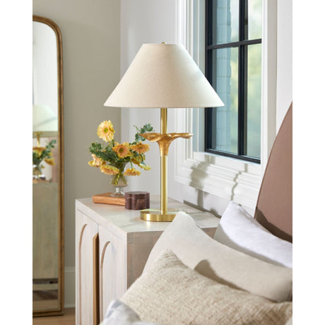 Modern European furniture - Beige Linen Empire Table Lamp - www.oroa.com
