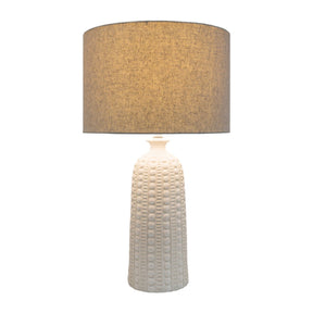 Modern European furniture - Crackle White Ceramic Table Lamp - www.oroa.com