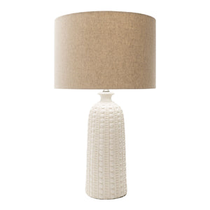   Crackle White Ceramic Table Lamp | Oroa.com