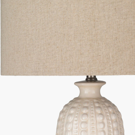 Modern European furniture - Crackle White Ceramic Table Lamp - www.oroa.com