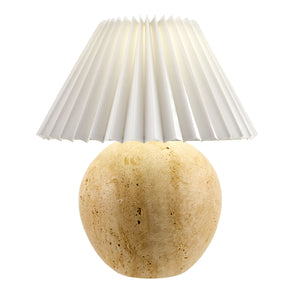  Modern European furniture - Travertine Pleated Linen Table Lamp - www.oroa.com | Oroa.com