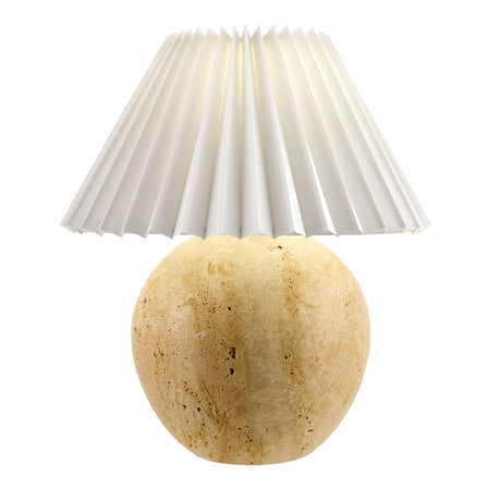   Modern European furniture - Travertine Pleated Linen Table Lamp - www.oroa.com | Oroa.com