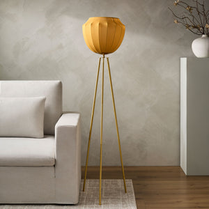   Modern European furniture - Yellow Linen Tripod Floor Lamp - www.oroa.com | Oroa.com