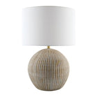 Modern European furniture - Rounded Carved Ceramic Table Lamp - www.oroa.com