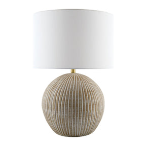 Modern European furniture - Rounded Carved Ceramic Table Lamp - www.oroa.com