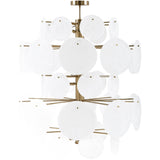 Modern European furniture - White Glass Plates Chandelier - www.oroa.com