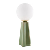 Modern European furniture - White Glass Globe Table Lamp - www.oroa.com