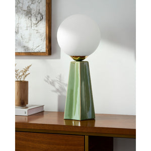   White Glass Globe Table Lamp | Oroa.com