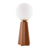 Modern European furniture - White Glass Globe Table Lamp - www.oroa.com