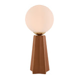 Modern European furniture - White Glass Globe Table Lamp - www.oroa.com
