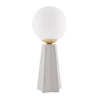 Modern European furniture - White Glass Globe Table Lamp - www.oroa.com
