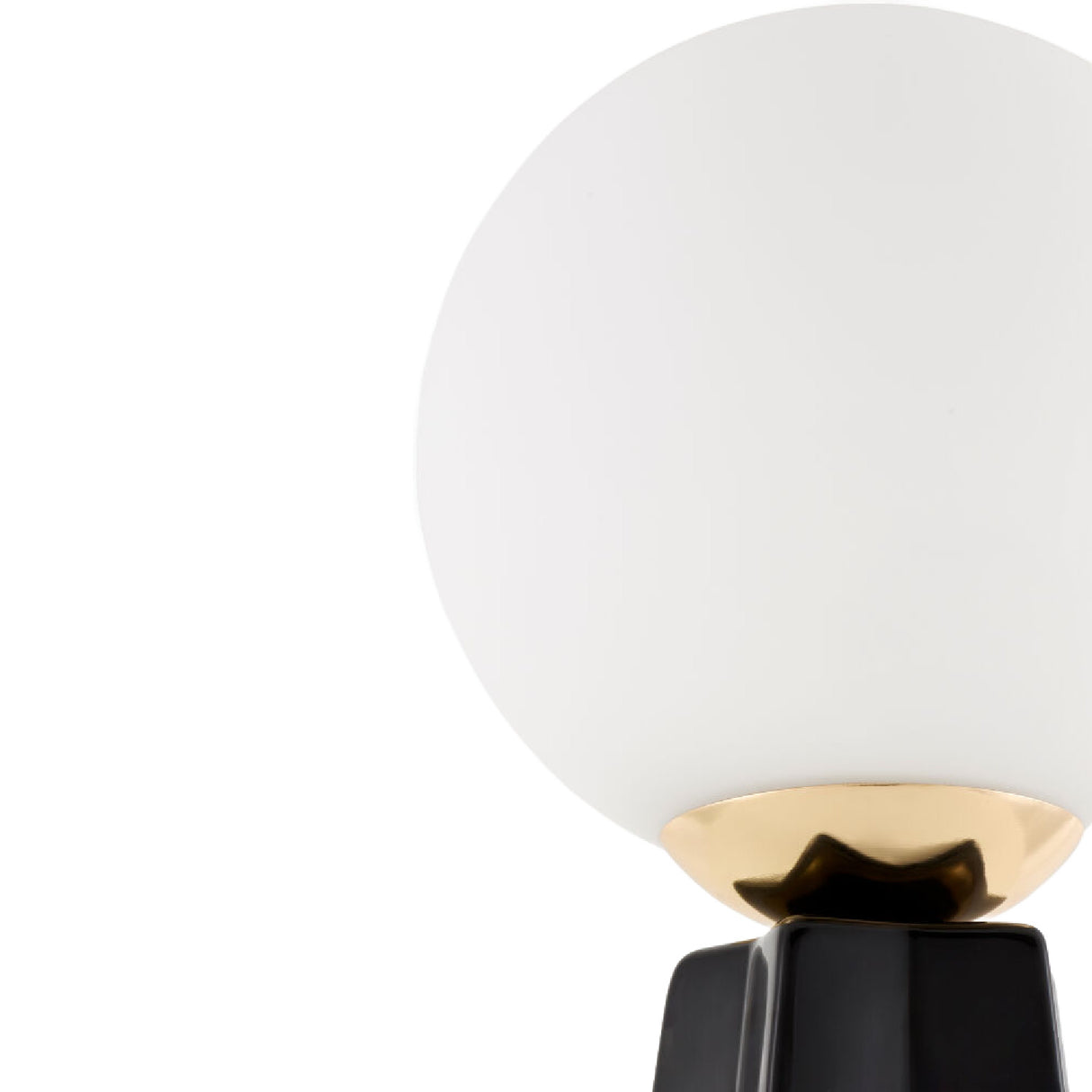   White Glass Globe Table Lamp | Oroa.com