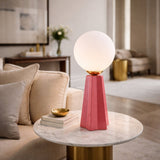 Modern European furniture - White Glass Globe Table Lamp - www.oroa.com