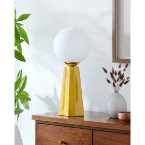   White Glass Globe Table Lamp | Oroa.com