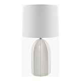 Modern European furniture - Glazed Ceramic Linen Table Lamp - www.oroa.com