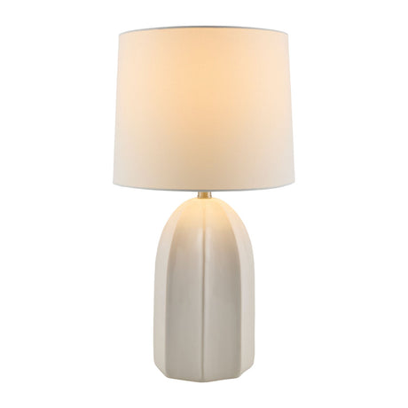 Modern European furniture - Glazed Ceramic Linen Table Lamp - www.oroa.com