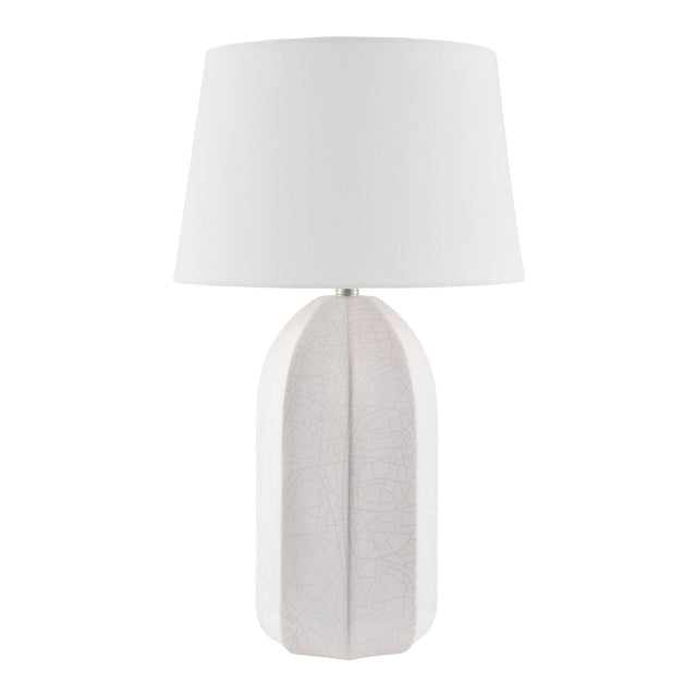 Modern European furniture - Glazed Ceramic Linen Table Lamp - www.oroa.com