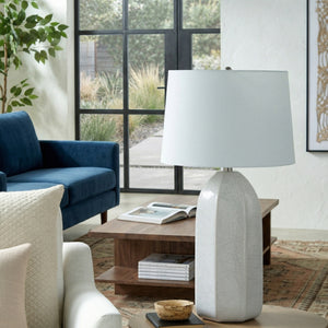   Modern European furniture - Glazed Ceramic Linen Table Lamp - www.oroa.com | Oroa.com