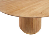 Modern European furniture - Reeded Wood Round Dining Table - www.oroa.com