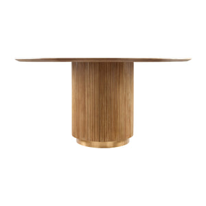   Reeded Wood Round Dining Table | Oroa.com