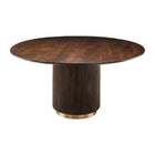 Modern European furniture - Reeded Wood Round Dining Table - www.oroa.com