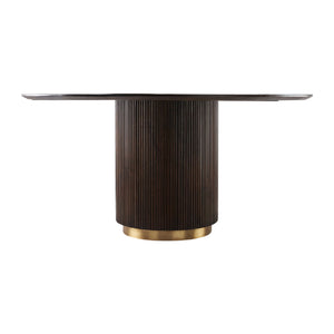   Reeded Wood Round Dining Table | Oroa.com